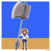 巨大武器と雷ちゃん