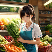 八百屋さんの看板娘