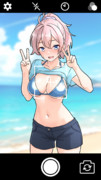 撮影されビキニ青葉