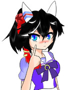 ホッペにキスをねだるエースさん