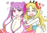 水着リップちゃんとエレちゃん