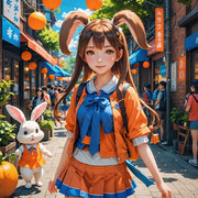 ウサギの女の子「メイベルちゃん」　※AIバージョン