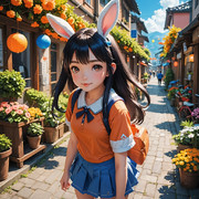 ウサギの女の子「メイベルちゃん」　※AIバージョン
