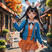 ウサギの女の子「メイベルちゃん」　※AIバージョン