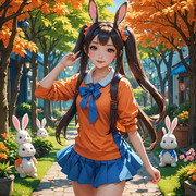 ウサギの女の子「メイベルちゃん」　※AIバージョン