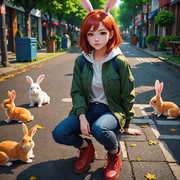 ウサギの女の子「ウェンディちゃん」　※AIバージョン