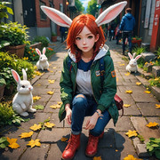 ウサギの女の子「ウェンディちゃん」　※AIバージョン