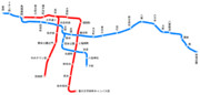 (架空)高松市営地下鉄の路線図