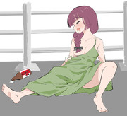 酔いつぶれるきくり