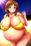 【AI】ボテ早苗さん