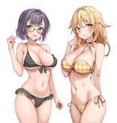 宇迦元まりの＆胡蝶くろの 　水着