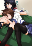 艦娘ニーハイ&タイツ合同寄稿イラストⅠ　古鷹＆加古