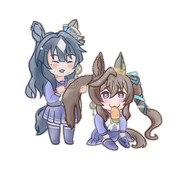 ヴィブちのモサモサの冬毛を整えてあげるお姉ちゃん