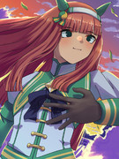 夕焼けとスズカさん