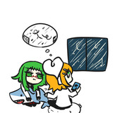 たいふうのひととばされそうだなあとおもうリン