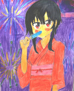 アイスを食べる爆裂娘