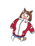 ジャージ被りテイオーとツルちゃん