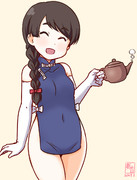 わんどろチャイナドレスの浦波