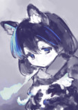 暖を取る少女