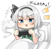 ゲームいっぱいしちゃった妖夢くん