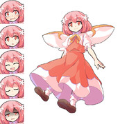 ピンク大妖精立ち絵 表情差分