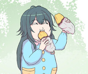 焼き芋食べる幼少期手毬