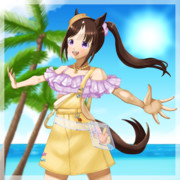 【ウマ娘絵】パステルマリン・ロコドルなタルマエちゃん♪