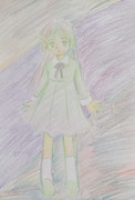 虹色色鉛筆de女の子