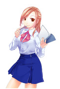 宅建の参考書に描かれている女の子のイラスト