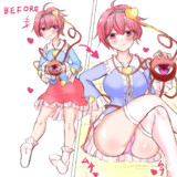 むちむちさとりおねえちゃん（現在：右）と、さとりおねえちゃん（過去：左））