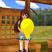 球磨さんと風船