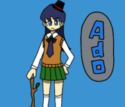 制服Adoさん。　イラスト。
