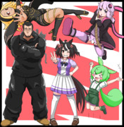 好きなキャラクターまとめて描いた