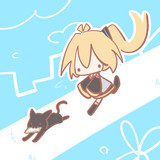 スマホを咥えた黒猫追っかけて