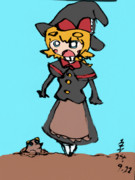 左手で描いた　めぐるともぐら