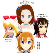 バンダイ四天王アイドルシリーズ_主人公の顔