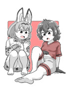 かばんちゃん！気をつけて！見えちゃってるよ！