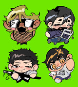 ちみキャラと化したアクシード三銃士＆ひでくん