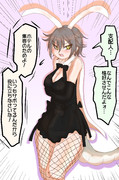 バニーの格好させられるハブさん