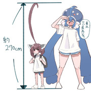 身長が倍に成長した大人きりたんと大人ウナちゃん比較
