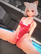 MMD　水着もみもみ