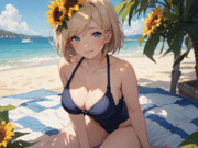 AIで向日葵のような笑顔のジータちゃんを生成してみた　～La Señorita～