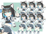 【立ち絵】宮舞モカ猫耳立ち絵【二次創作】