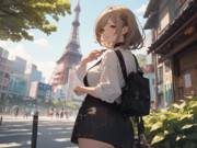 東京タワーを観光しに来たジータちゃん