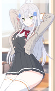 征嶺学園制服。アーリャ姿のクルカイ