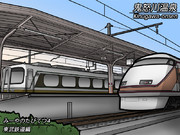 鬼怒川温泉駅のホーム