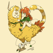 シャミ子とアルパカエビフライドリアナゴ
