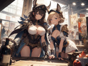 東京ゲームショウの企業ブースでイベントコンパニオンするジータちゃん