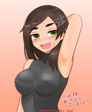 [skeb]黒インナーで脇XXな黒潮ちゃん!!