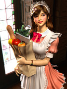 ピンクのメイドさん